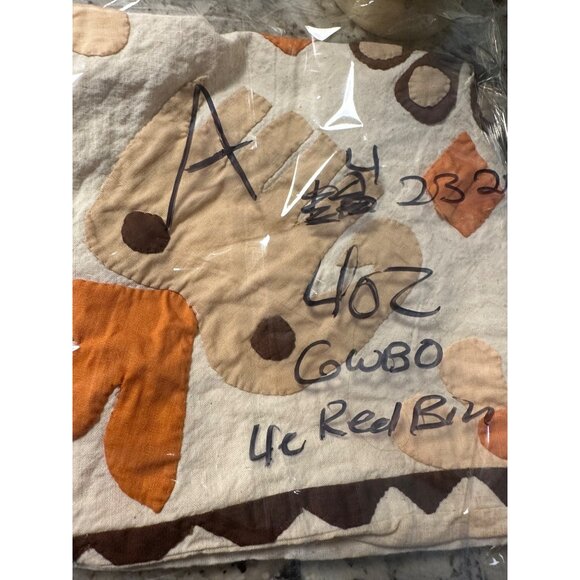 Hand-Embroidered Otomi Elephant Floral Patchwork Cotton Pillow Cover 17” Read - Picture 10 of 11